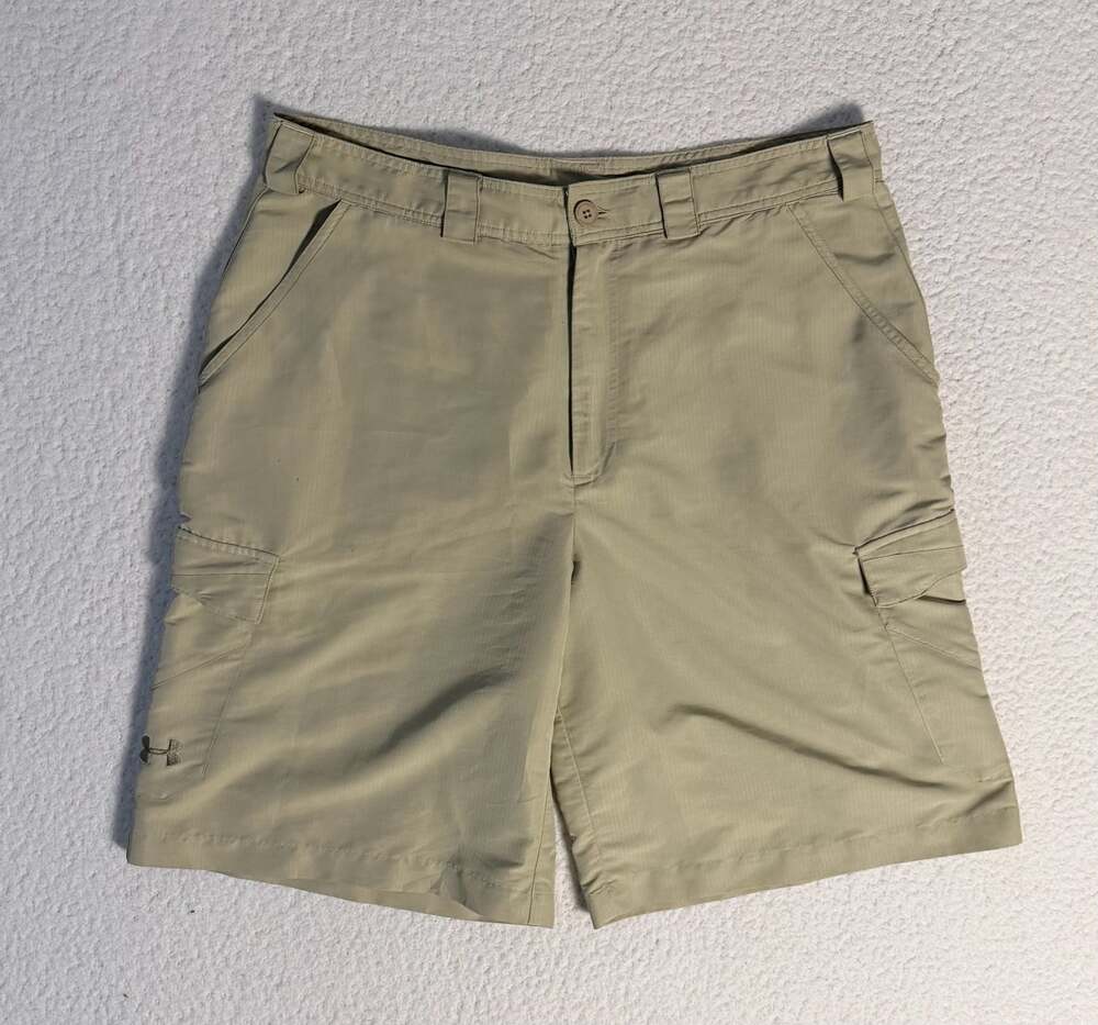 Under Armour Men's Fish Hunter Ripstop Cargo Shorts Khaki